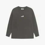 Longsleeve bawełniany Statement brązowy