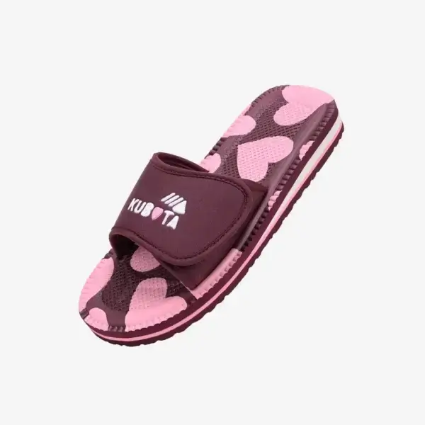 Dodatkowe zdjęcie produktu: Klapki Serca bordowe