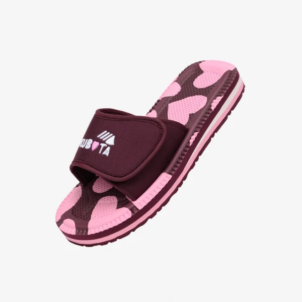 Dodatkowe zdjęcie produktu: Klapki Serca bordowe