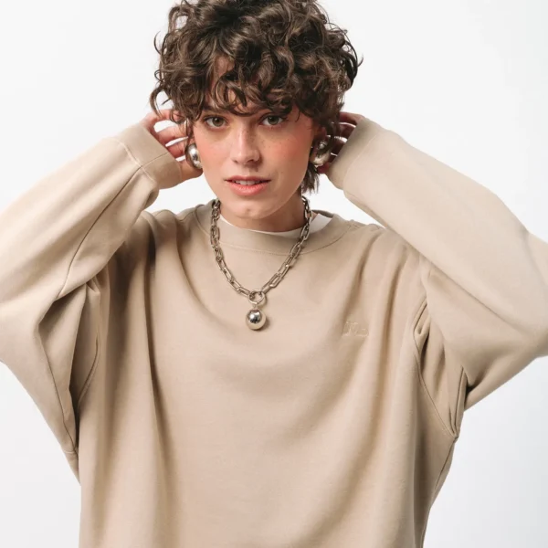 Bluza oversize Easy beżowa damska