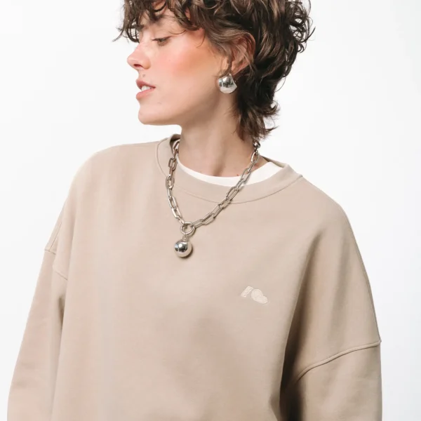 Bluza oversize Easy beżowa damska