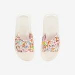 Klapki Rzep Kwiatki beżowe