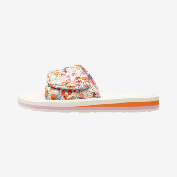 Klapki Rzep Kwiatki beżowe