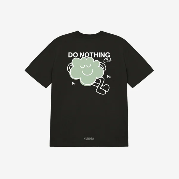 T-shirt oversize Comfy Club Do Nothing czarny unisex