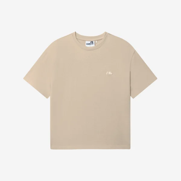 T-shirt oversize Easy beżowy damski