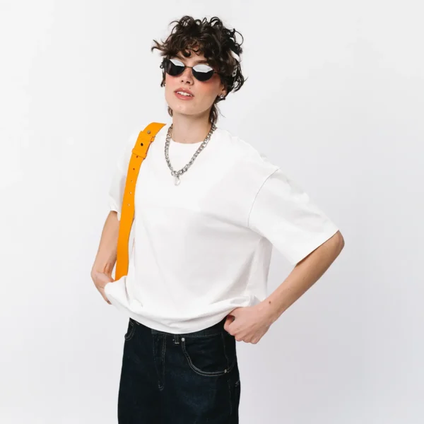 T-shirt oversize Easy biały damski