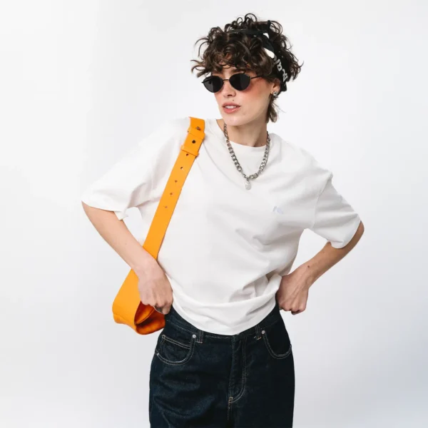 T-shirt oversize Easy biały damski