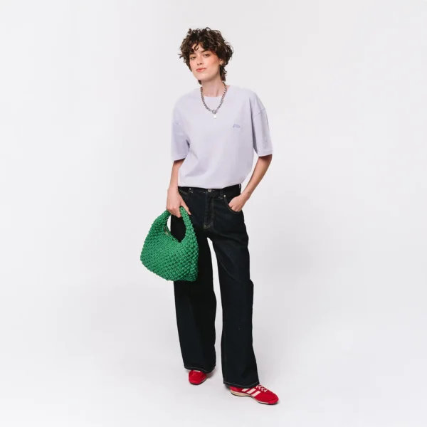 T-shirt oversize Easy fioletowy damski