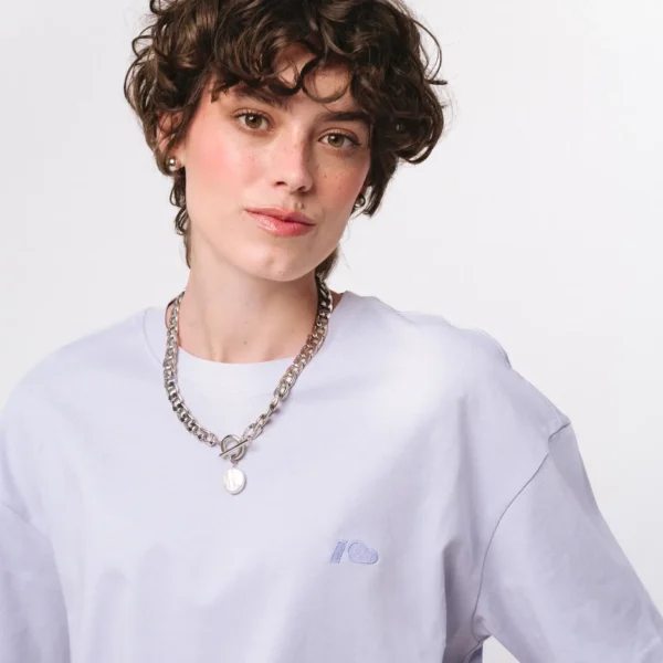 T-shirt oversize Easy fioletowy damski