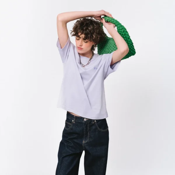 T-shirt oversize Easy fioletowy damski