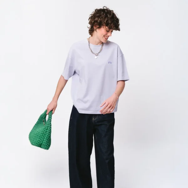 Zdjęcie główne - T-shirt oversize Easy fioletowy damski