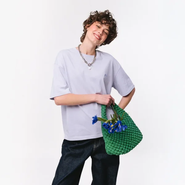 T-shirt oversize Easy fioletowy damski