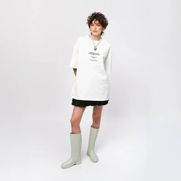 T-shirt oversize Street Edge biały unisex