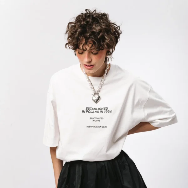 T-shirt oversize Street Edge biały unisex