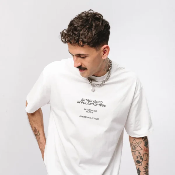 T-shirt oversize Street Edge biały unisex