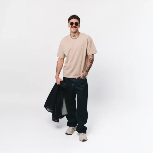 T-shirt regular Easy beżowy męski