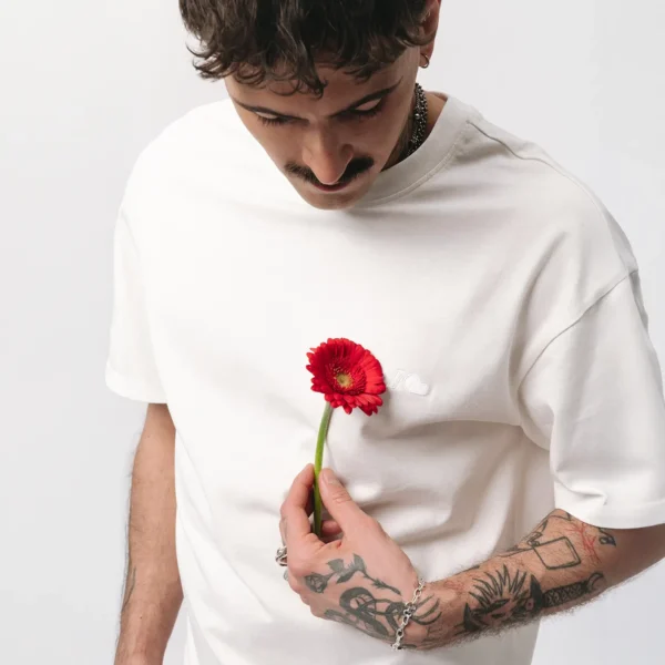 T-shirt regular Easy biały męski