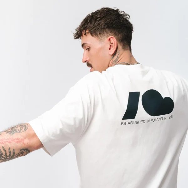 T-shirt regular Move biały męski