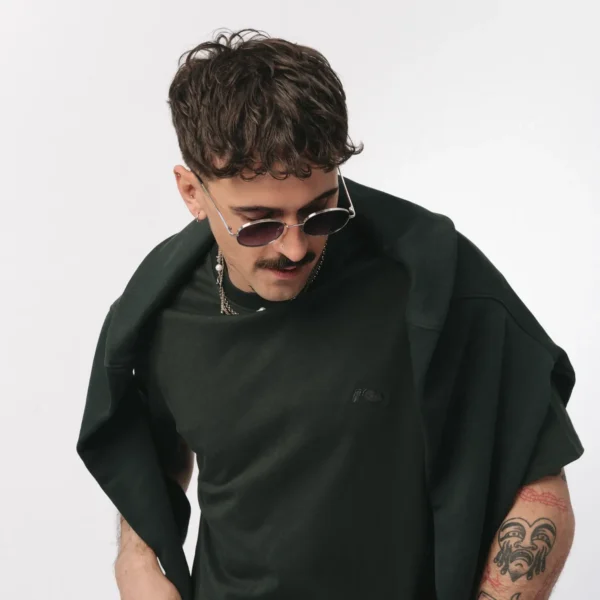 Bluza oversize Easy ciemnozielona męska