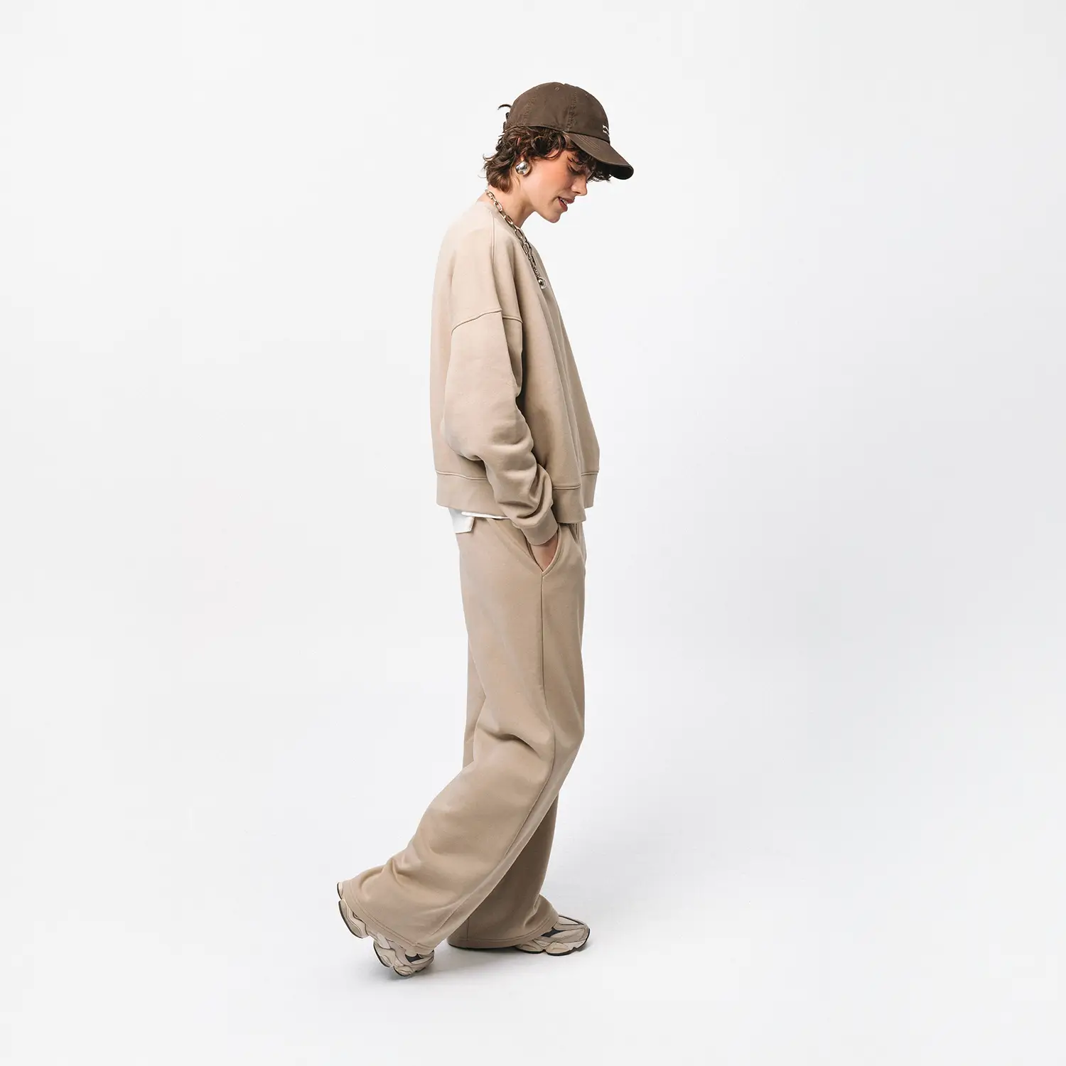 Joggery Easy beżowe damskie