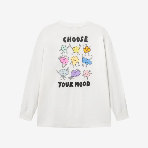 Zdjęcie główne - Longsleeve oversize Comfy Club Moods biały unisex