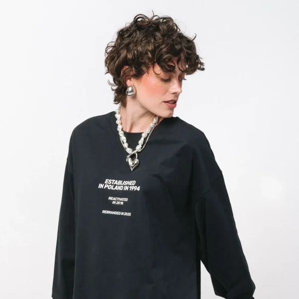 Longsleeve oversize Street Edge granatowy unisex