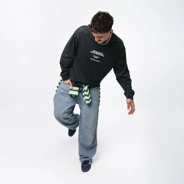 Longsleeve oversize Street Edge granatowy unisex