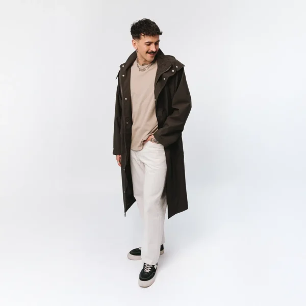 Parka przeciwdeszczowa oversize Comfort Zone brązowa unisex