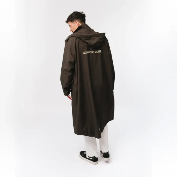 Parka przeciwdeszczowa oversize Comfort Zone brązowa unisex