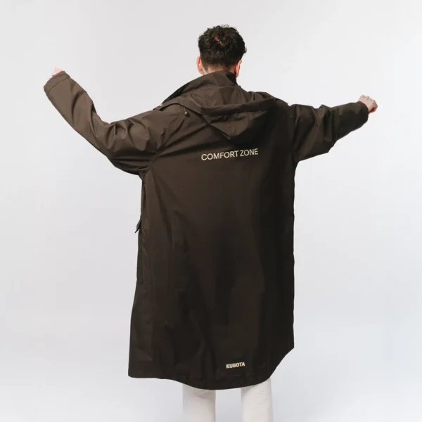 Parka przeciwdeszczowa oversize Comfort Zone brązowa unisex