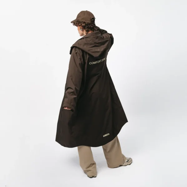 Parka przeciwdeszczowa oversize Comfort Zone brązowa unisex