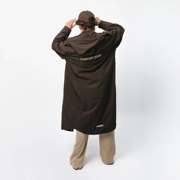 Parka przeciwdeszczowa oversize Comfort Zone brązowa unisex
