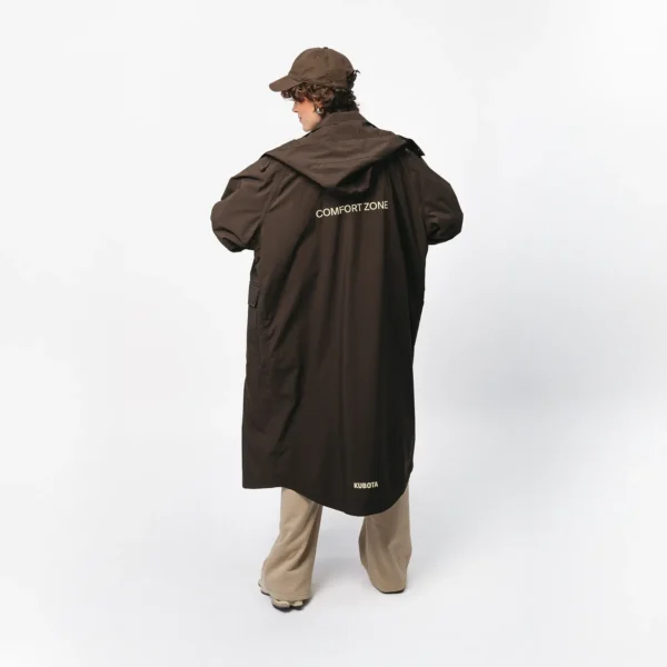 Parka przeciwdeszczowa oversize Comfort Zone brązowa unisex