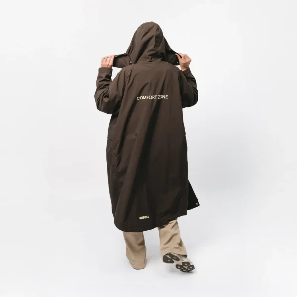 Parka przeciwdeszczowa oversize Comfort Zone brązowa unisex