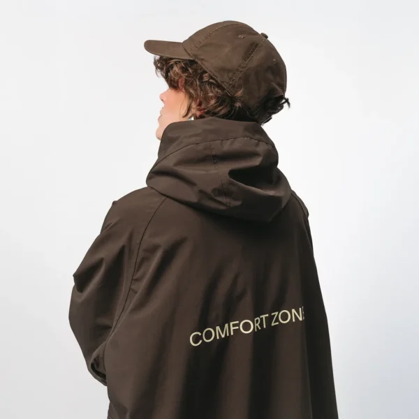 Parka przeciwdeszczowa oversize Comfort Zone brązowa unisex