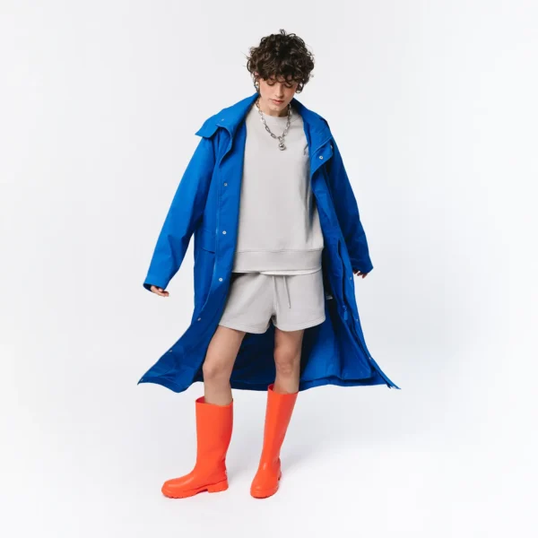 Parka przeciwdeszczowa oversize Comfort Zone kobaltowa unisex