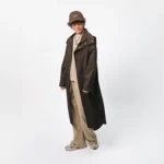 Parka przeciwdeszczowa oversize Street Edge brązowa unisex