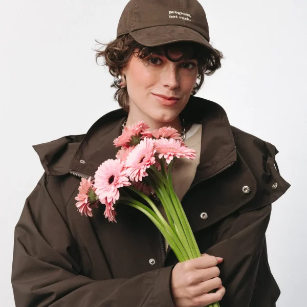 Parka przeciwdeszczowa oversize Street Edge brązowa unisex