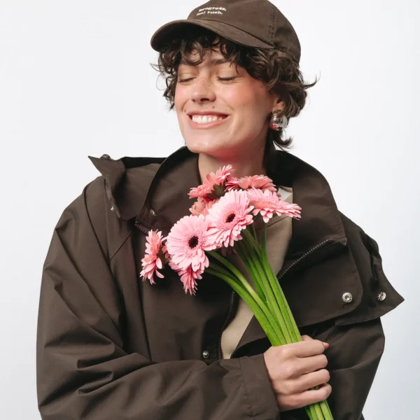 Parka przeciwdeszczowa oversize Street Edge brązowa unisex