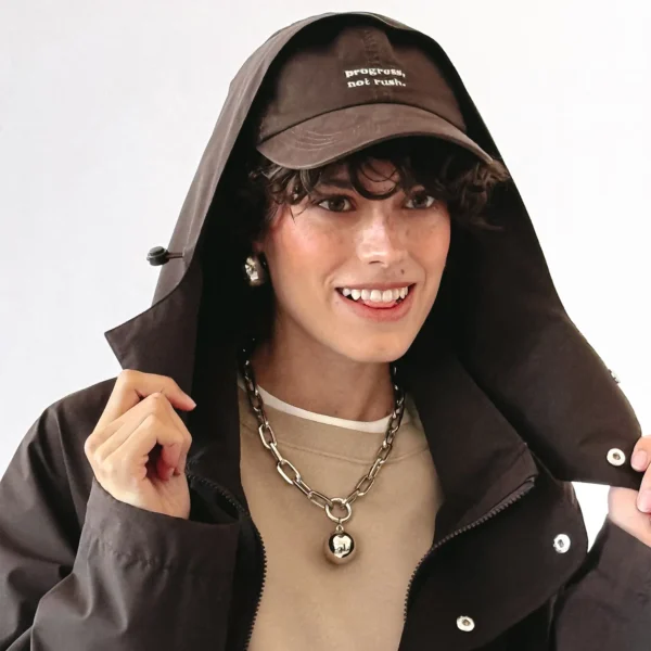Parka przeciwdeszczowa oversize Street Edge brązowa unisex