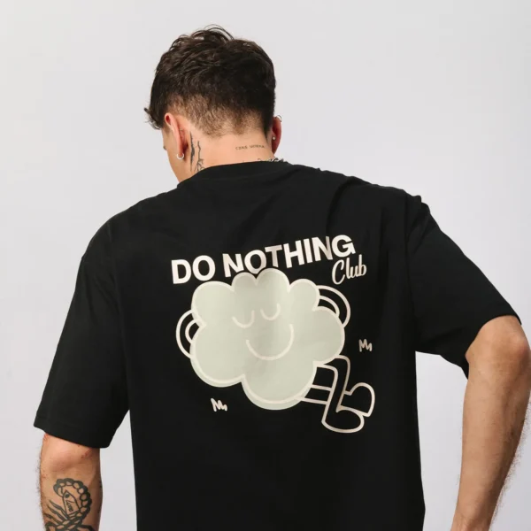 Zdjęcie główne - T-shirt oversize Comfy Club Do Nothing czarny unisex