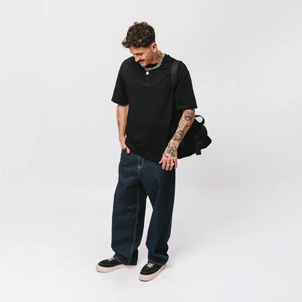 T-shirt oversize Comfy Club Do Nothing czarny unisex