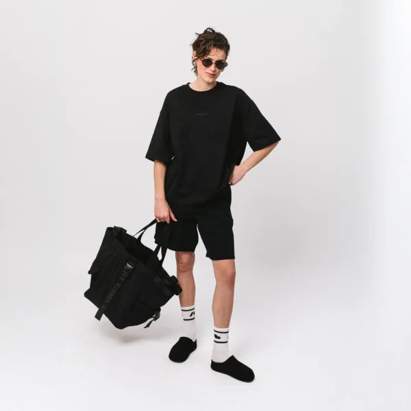 T-shirt oversize Comfy Club Do Nothing czarny unisex