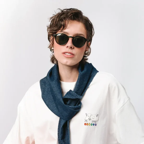 T-shirt oversize Comfy Club Pride biały unisex