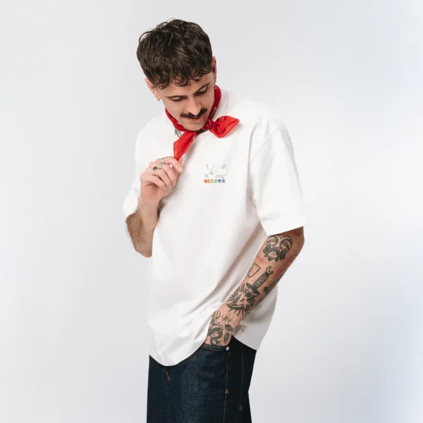 T-shirt oversize Comfy Club Pride biały unisex