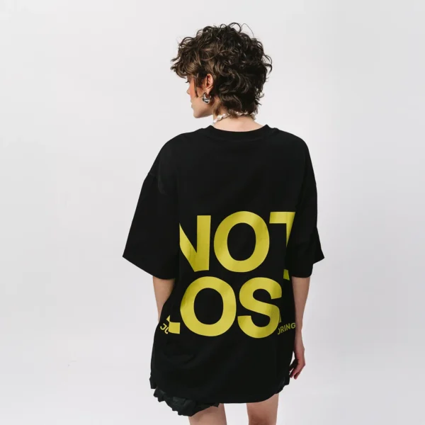 T-shirt oversize Not Lost czarny unisex