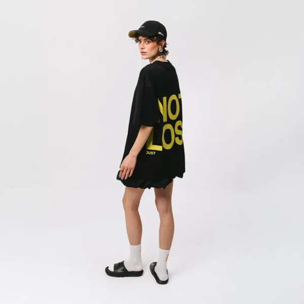 T-shirt oversize Not Lost czarny unisex