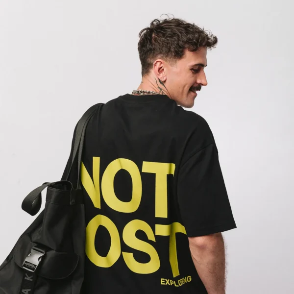 T-shirt oversize Not Lost czarny unisex