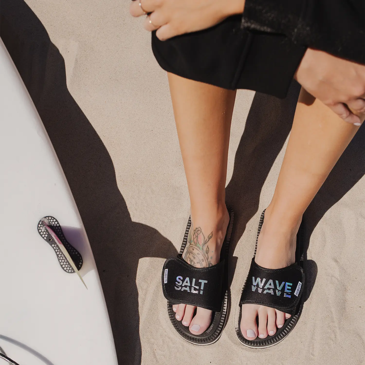 Klapki Rzep Salt Wave czarne
