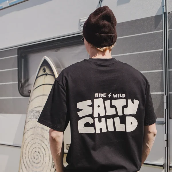 T-shirt Salt Wave czarny